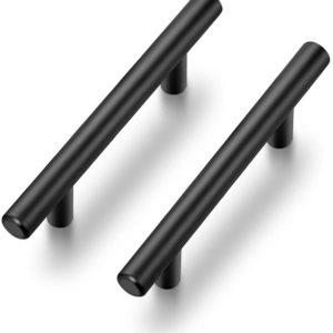 Cabinet Pulls Matte ,Black Stainless Steel ,Kitchen Drawer Pulls, Cabinet Handles, 5 InchLength, 3 Inch Hole Center