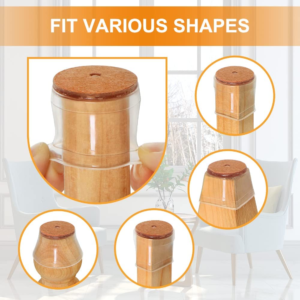 Chair Leg Protectors for Hardwood Floors, Silicone Felt Furniture Leg Cover Pad for Protecting Floors ,from ,Scratches, and ,Noise, Smooth Moving for Chair Feet