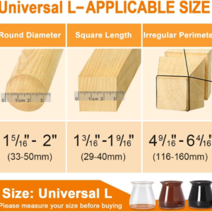 Chair Leg Protectors for Hardwood Floors, Silicone Felt Furniture Leg Cover Pad for Protecting Floors ,from ,Scratches, and ,Noise, Smooth Moving for Chair Feet