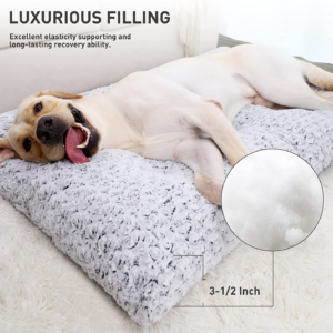 Washable Dog Bed, Deluxe Plush Dog, Crate Beds ,Fulffy, Comfy ,Kennel, Pad ,Anti Slip ,Pet ,Sleeping ,Mat, for, Large, Jumbo, Medium, Small Dogs Breeds