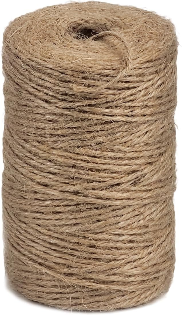 Garden Twine, Strong Natural Jute ,400 Feet, Long Brown Twine, for ,Gardening ,Tomato ,Climbing ,Plant ,Tie ,Floristry Crafts Gift Wrapping, Packing Decor