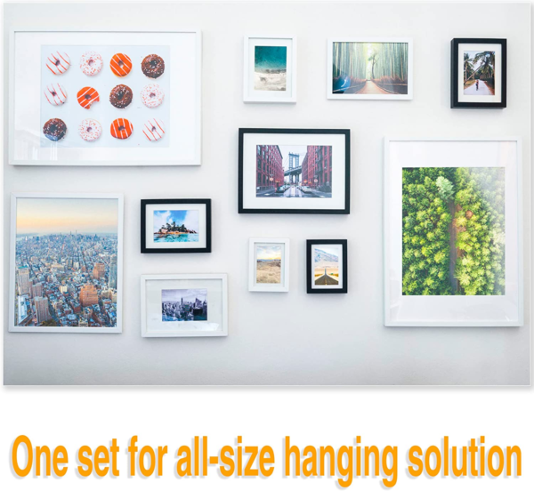 184 Pieces Picture Hanging Kit, 20lb, 30lb, and 50lb Picture Hangers,Metal Picture Hanging Hooks with Nails, on Drywall, Wooden Wall.