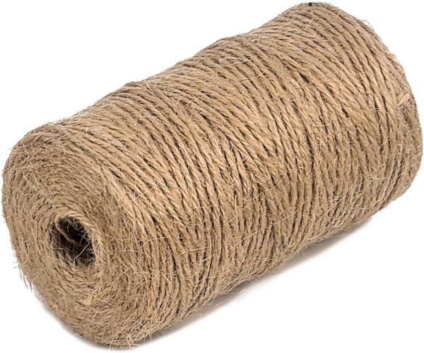 Garden Twine, Strong Natural Jute ,400 Feet, Long Brown Twine, for ,Gardening ,Tomato ,Climbing ,Plant ,Tie ,Floristry Crafts Gift Wrapping, Packing Decor