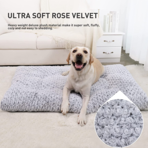 Washable Dog Bed, Deluxe Plush Dog, Crate Beds ,Fulffy, Comfy ,Kennel, Pad ,Anti Slip ,Pet ,Sleeping ,Mat, for, Large, Jumbo, Medium, Small Dogs Breeds
