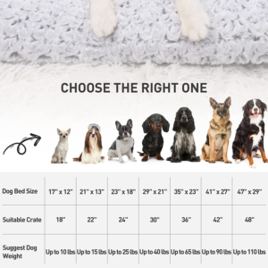 Washable Dog Bed, Deluxe Plush Dog, Crate Beds ,Fulffy, Comfy ,Kennel, Pad ,Anti Slip ,Pet ,Sleeping ,Mat, for, Large, Jumbo, Medium, Small Dogs Breeds