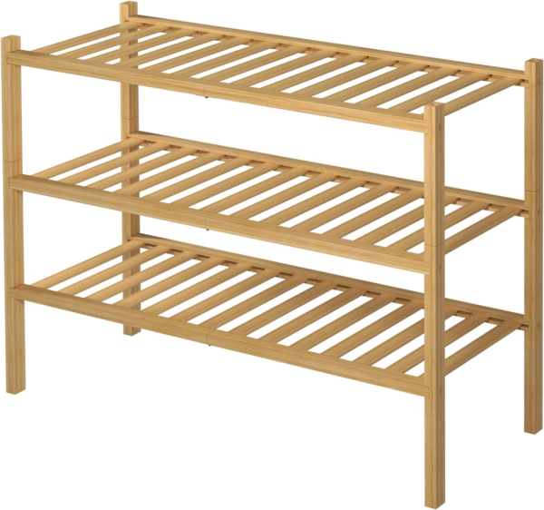 Tier, Bamboo ,Shoe, Rack ,for, Closet ,Free ,Standing ,Wood ,Shoe ,Shelf, Storage, Organizer ,for ,Entryway ,Small ,Space, Stackable