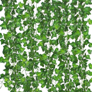 12 Pack Fake Vines, for ,Room Decor, Artificial Ivy Garland ,with, Clip, Green, Flowers Hanging ,Plants Faux Greenery ,Leaves Bedroom ,Aesthetic Decor for ,Home Garden Wall Wedding